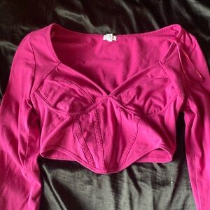 cropped corset top - looks pink in the picture but is more of a darker purple